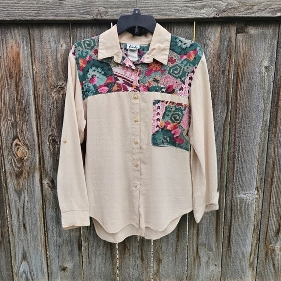 Vintage Tapestry Button Down Shirt - Picture 1 of 8